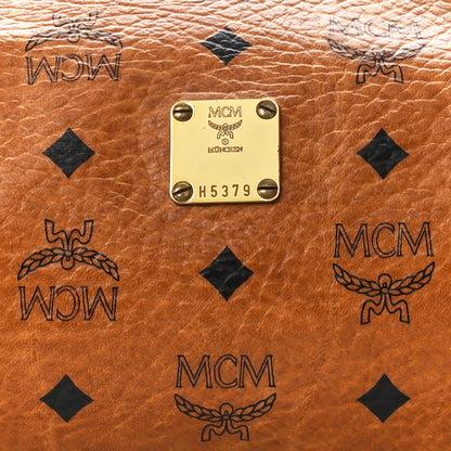 MCM Visetos Barrel Bag Cognac 7 of 10