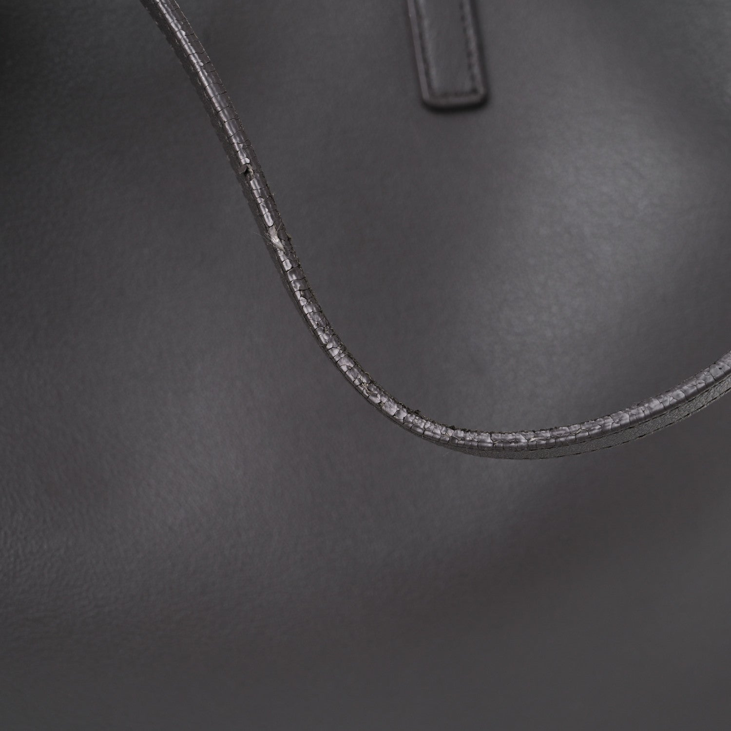Saint Laurent Calfskin Large Shopping Tote Dark Grey 21 of 27
