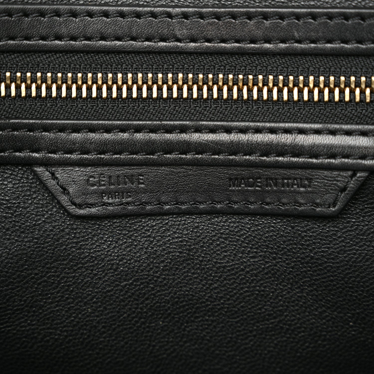 Celine Shrunken Lambski\n Micro Bi-Color Luggage Black White 6 of 16