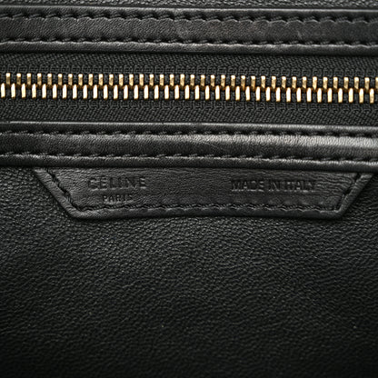 Celine Shrunken Lambski\n Micro Bi-Color Luggage Black White 6 of 16
