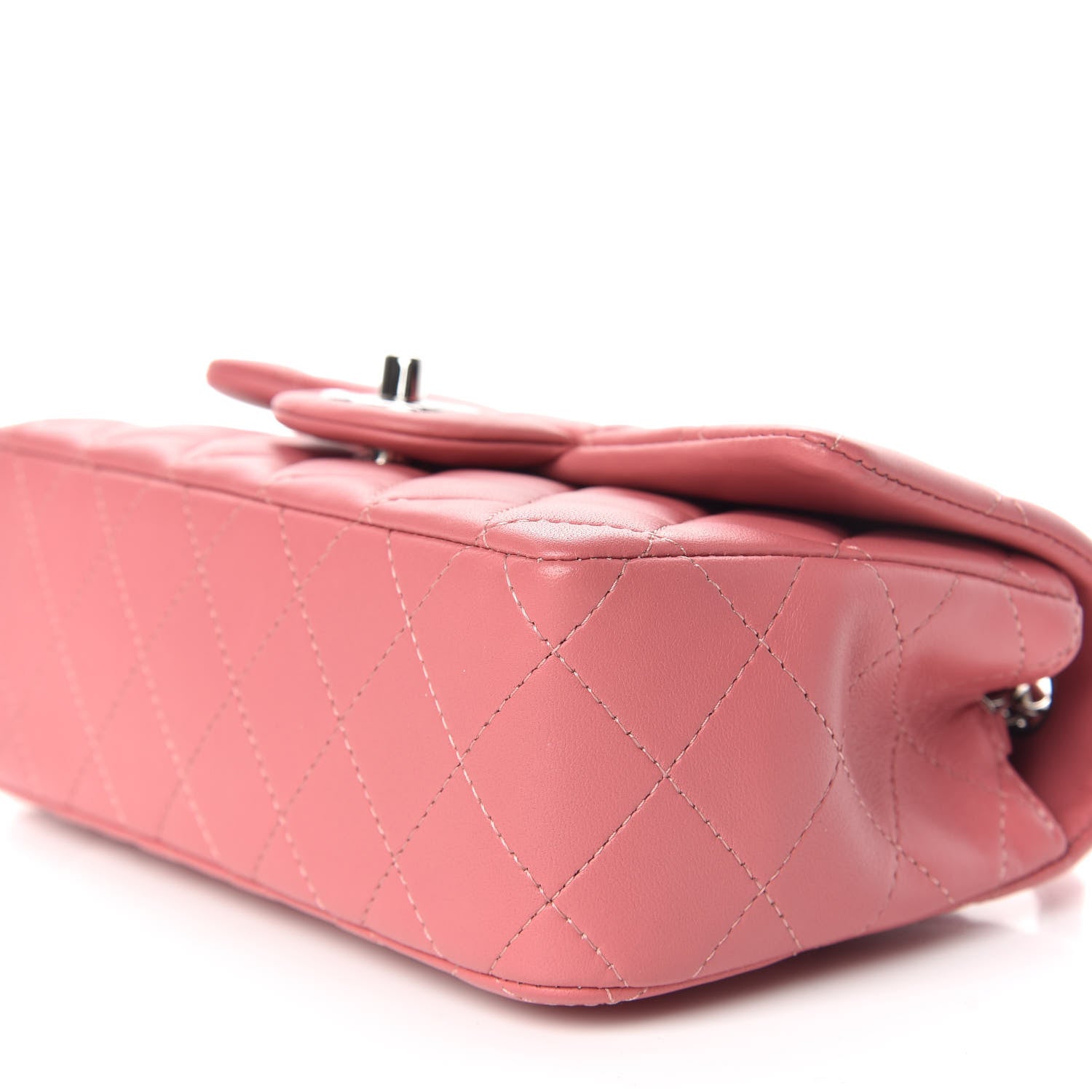 Chanel Lambskin Quilted Mini Rectangular Flap Pink 6 of 10