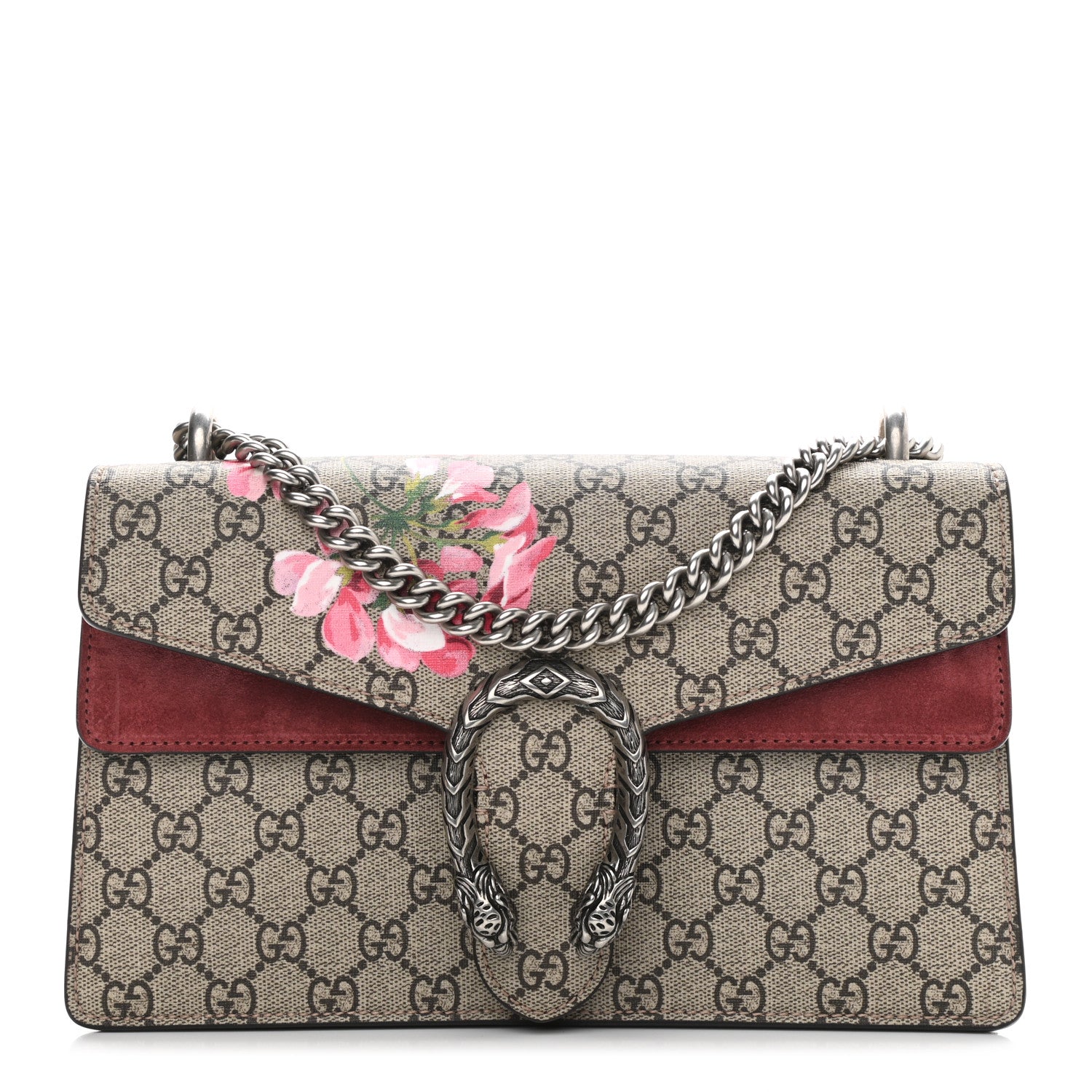 Gucci GG Supreme Monogram Blooms Small Dionysus Shoulder Bag Beige Multicolor Dry Rose 1 of 11