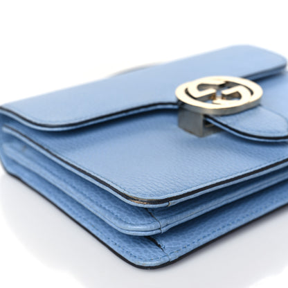 Gucci Dollar Calfskin Small Interlocking G Shoulder Bag Mineral Blue 12 of 16