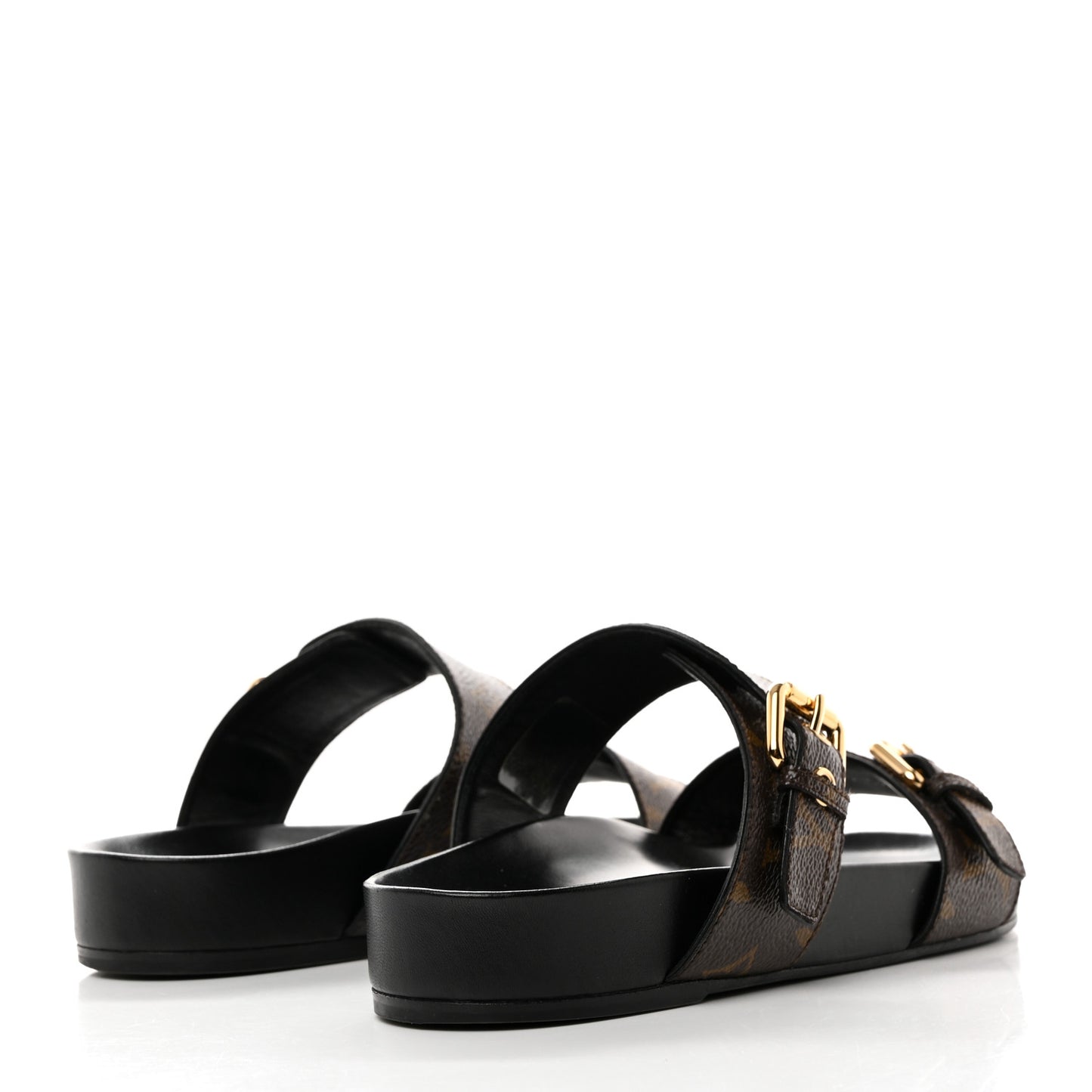 Monogram Bom Dia Mule Sandals 37.5 Black