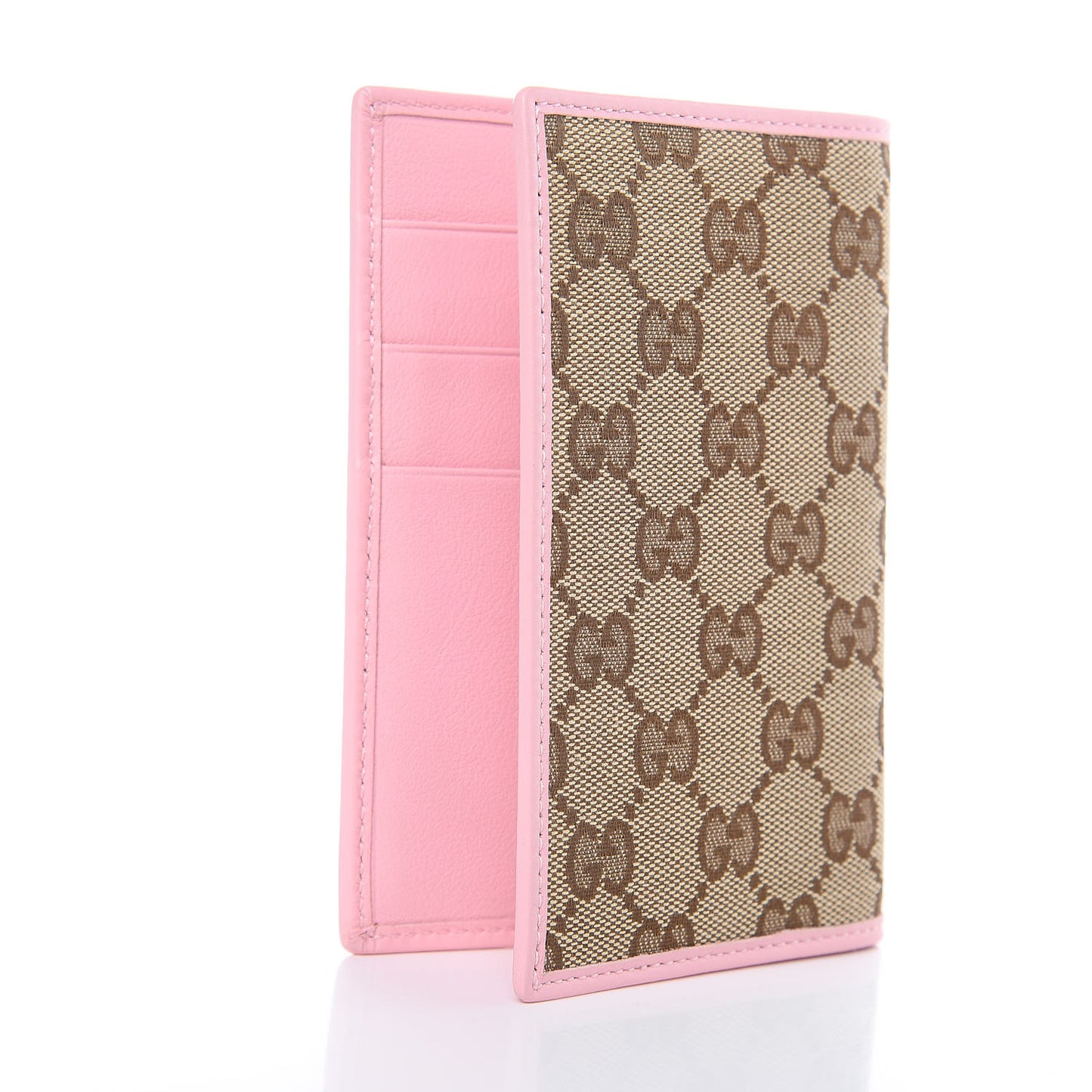 GG Monogram Mini Zoo Bird Passport Case Pink