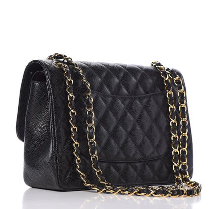 Chanel Caviar Quilted Jumbo Double Flap Black 4 of 12