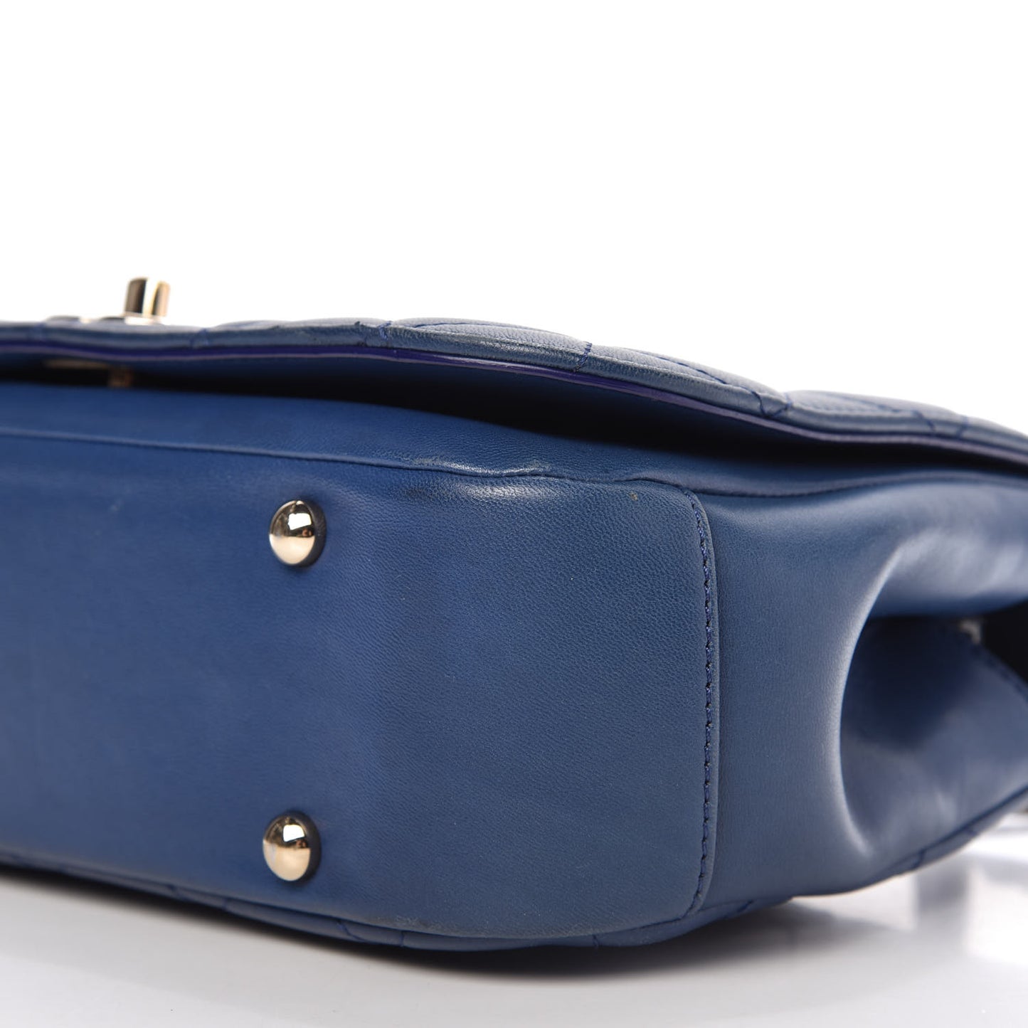Lambskin Small Carry Chic Flap Blue