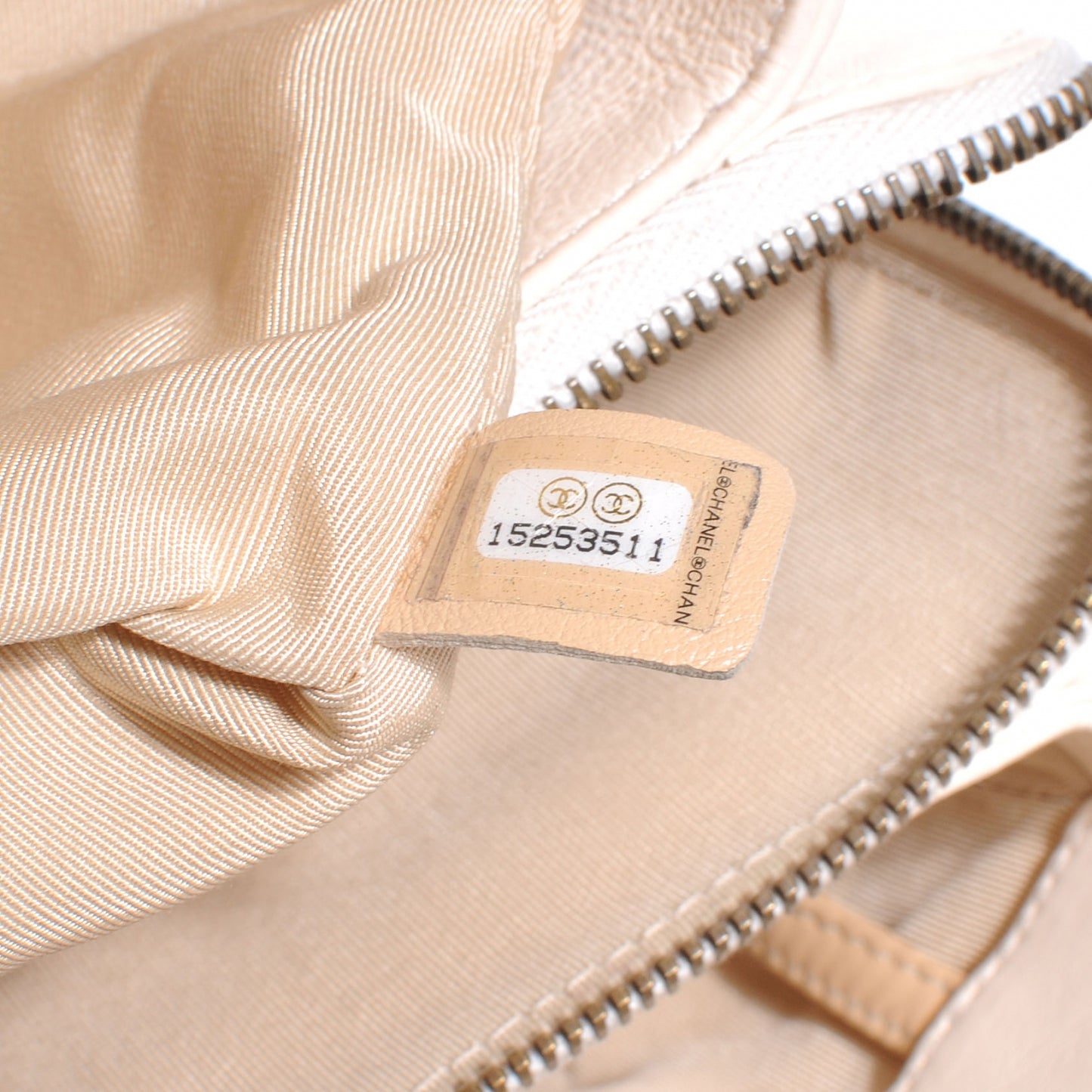 Calfskin CC Crown Small Tote White