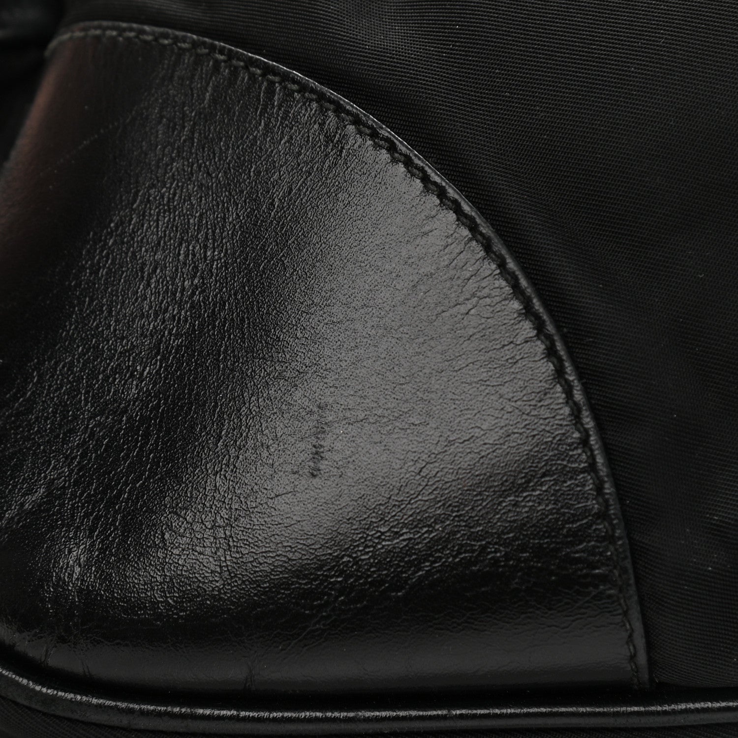 Prada Tessuto Nylon Soft Calf Shoulder Bag Black 11 of 15