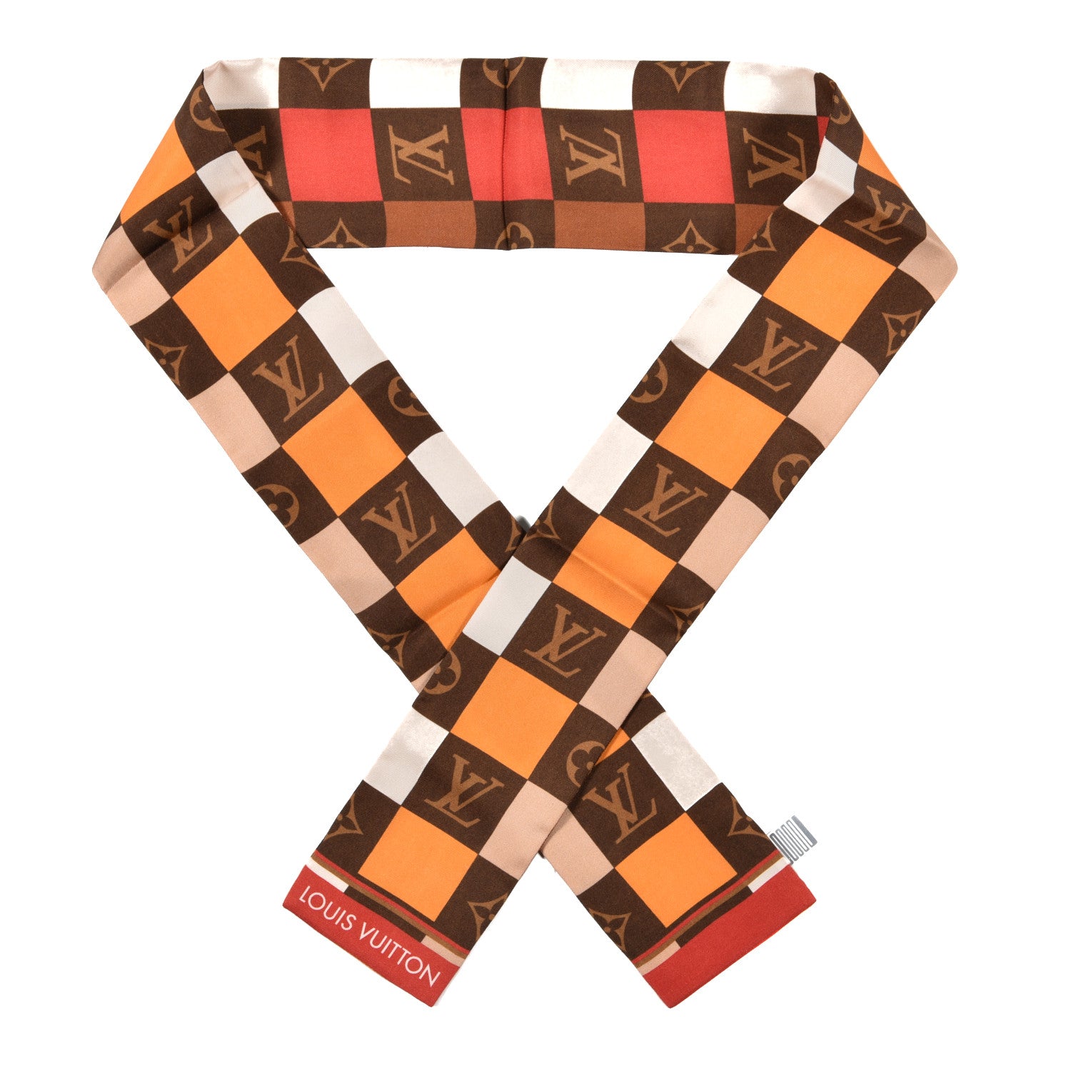 Louis Vuitton Silk Monogram Check Bandeau Beige 1 of 3