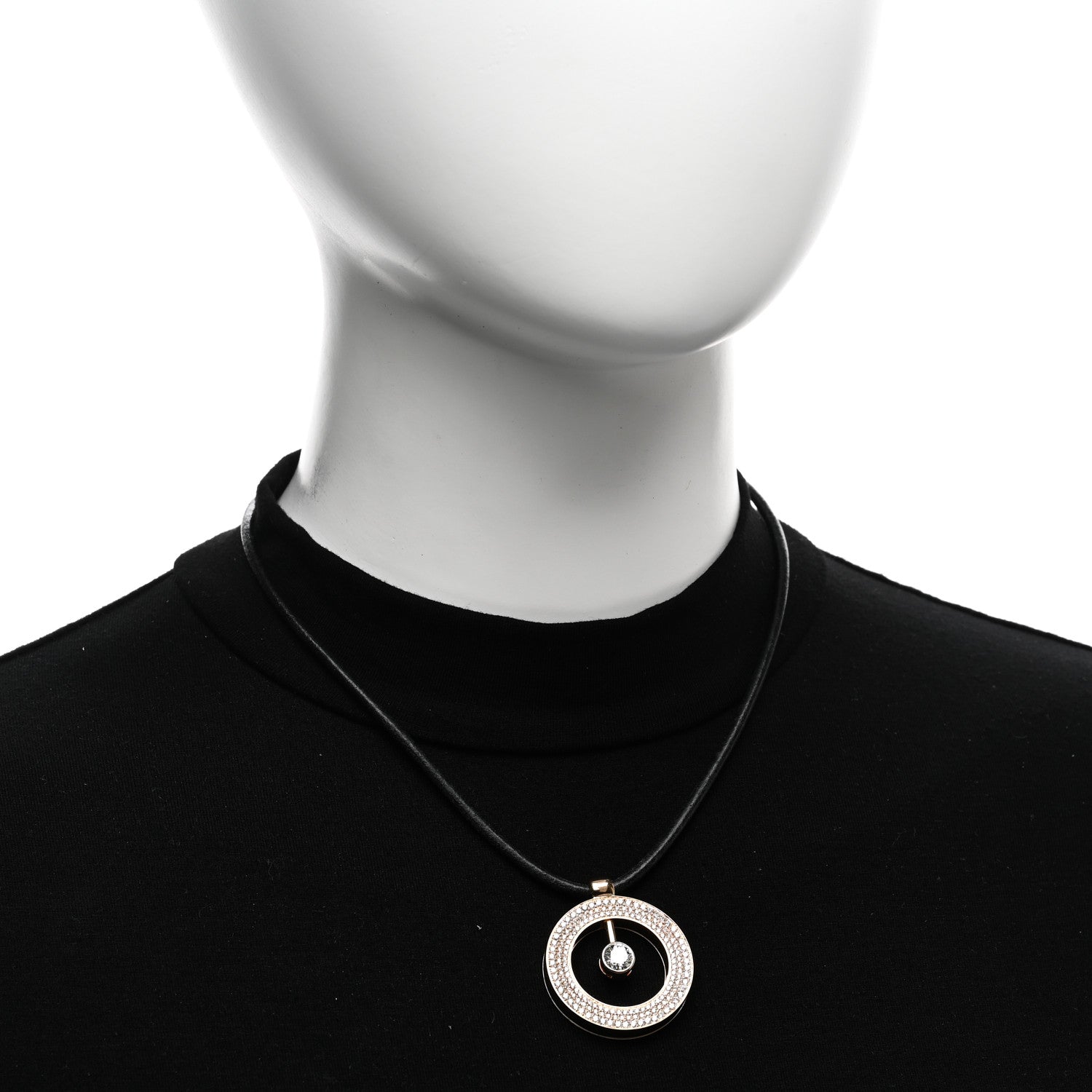 Roberto Coin 18K Rose Gold Diamond Large Cento O Cord Necklace 2 of 5
