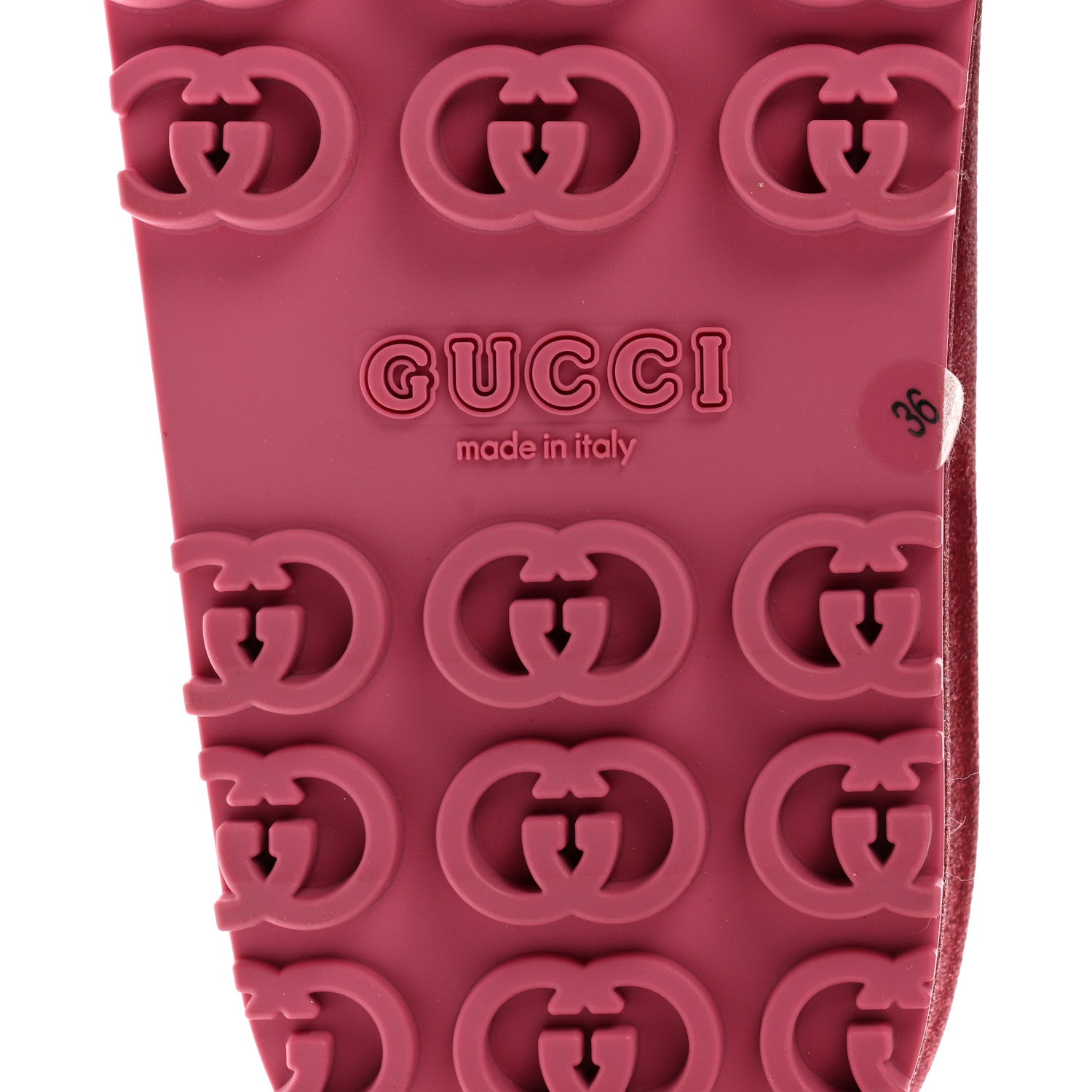 Gucci Glitter Rubber Womens Interlocking G Platform 42mm Slide Sandals 36 Rose 8 of 10