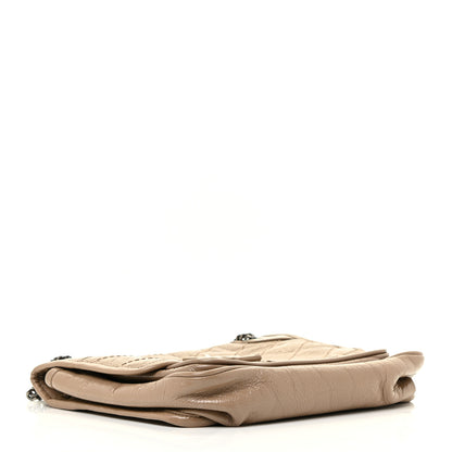 Saint Laurent Crinkled Calfskin Matelasse Monogram Baby Niki Chain Satchel Light Taupe 4 of 14