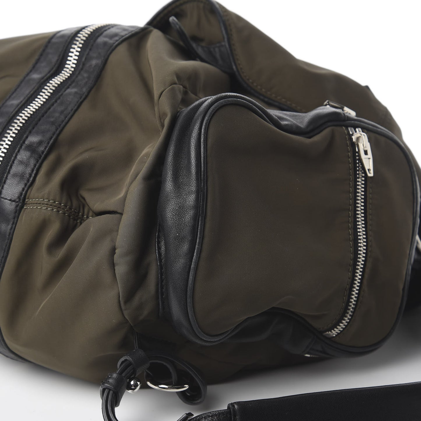 Lambskin Nylon Marti Backpack Military