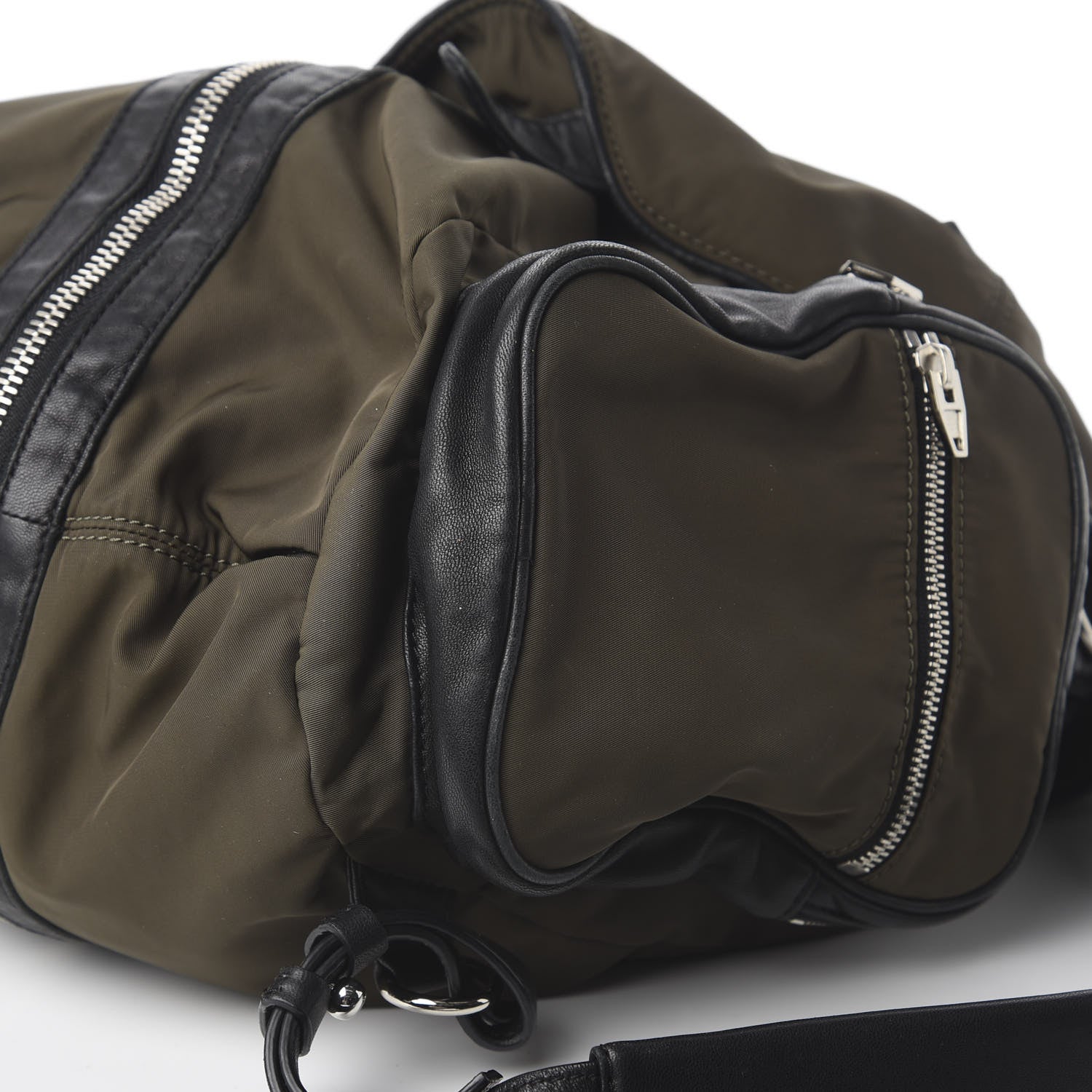 Alexander Wang Lambskin Nylon Marti Backpack Military 7 of 8