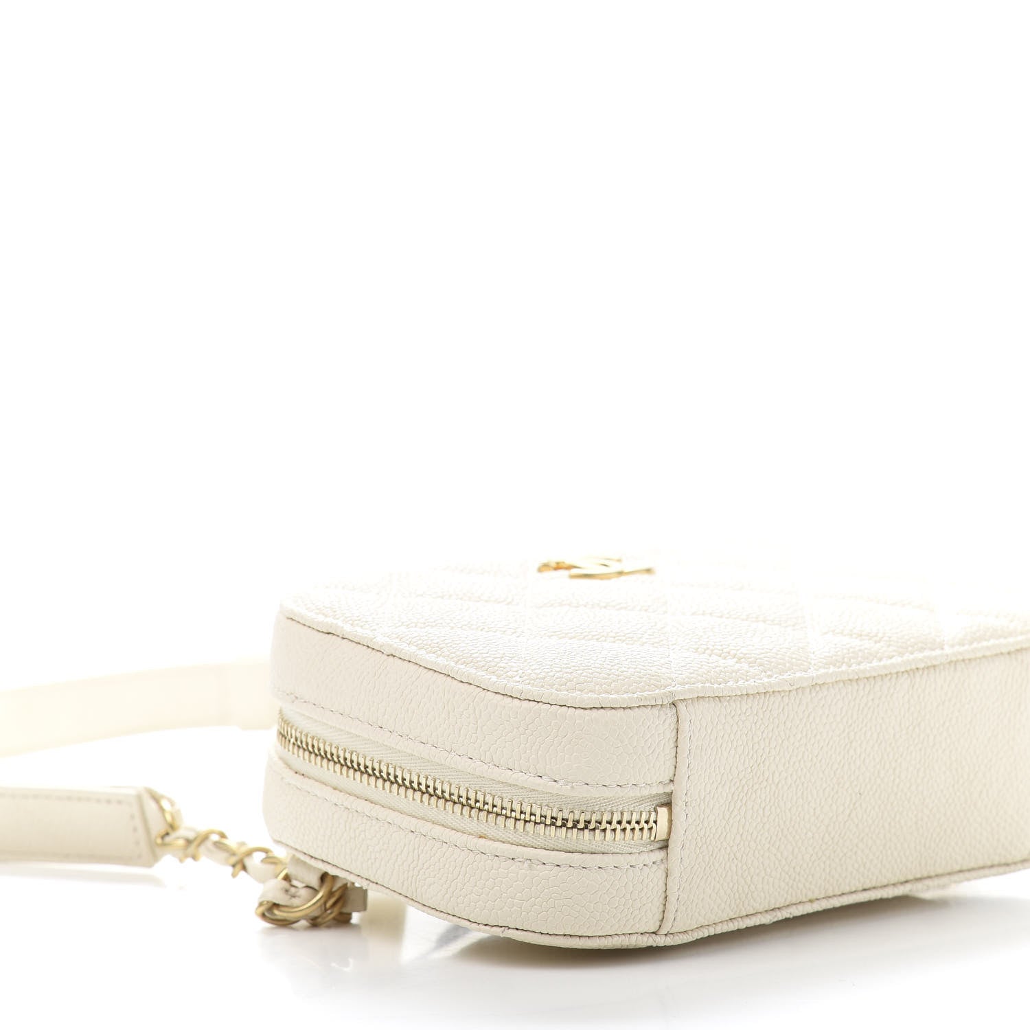 Chanel Caviar Quilted Flap Waist Bag White 8 of 10