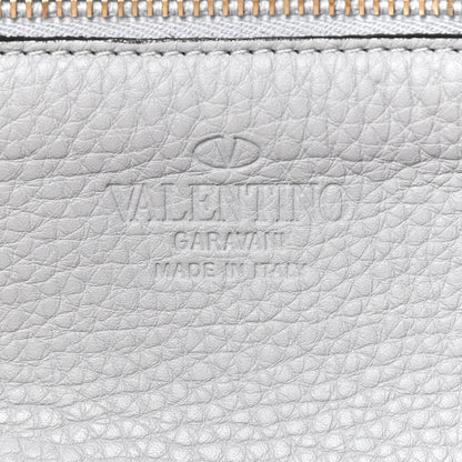 Valentino Garavani Grained Calfskin Small Rockstud Tote Pastel Grey 6 of 8
