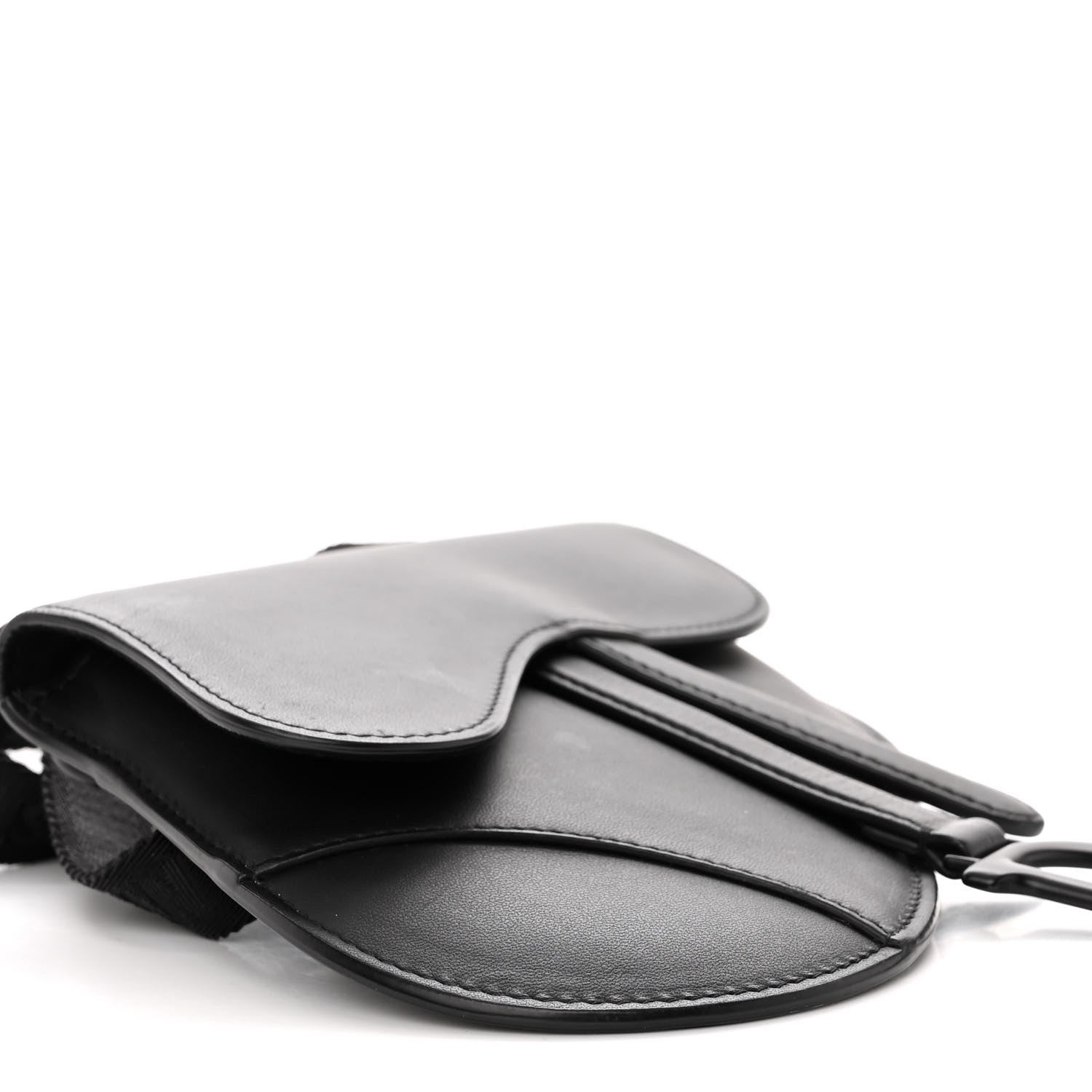 Christian Dior Ultra Matte Calfskin Saddle Belt Bag Black 7 of 9