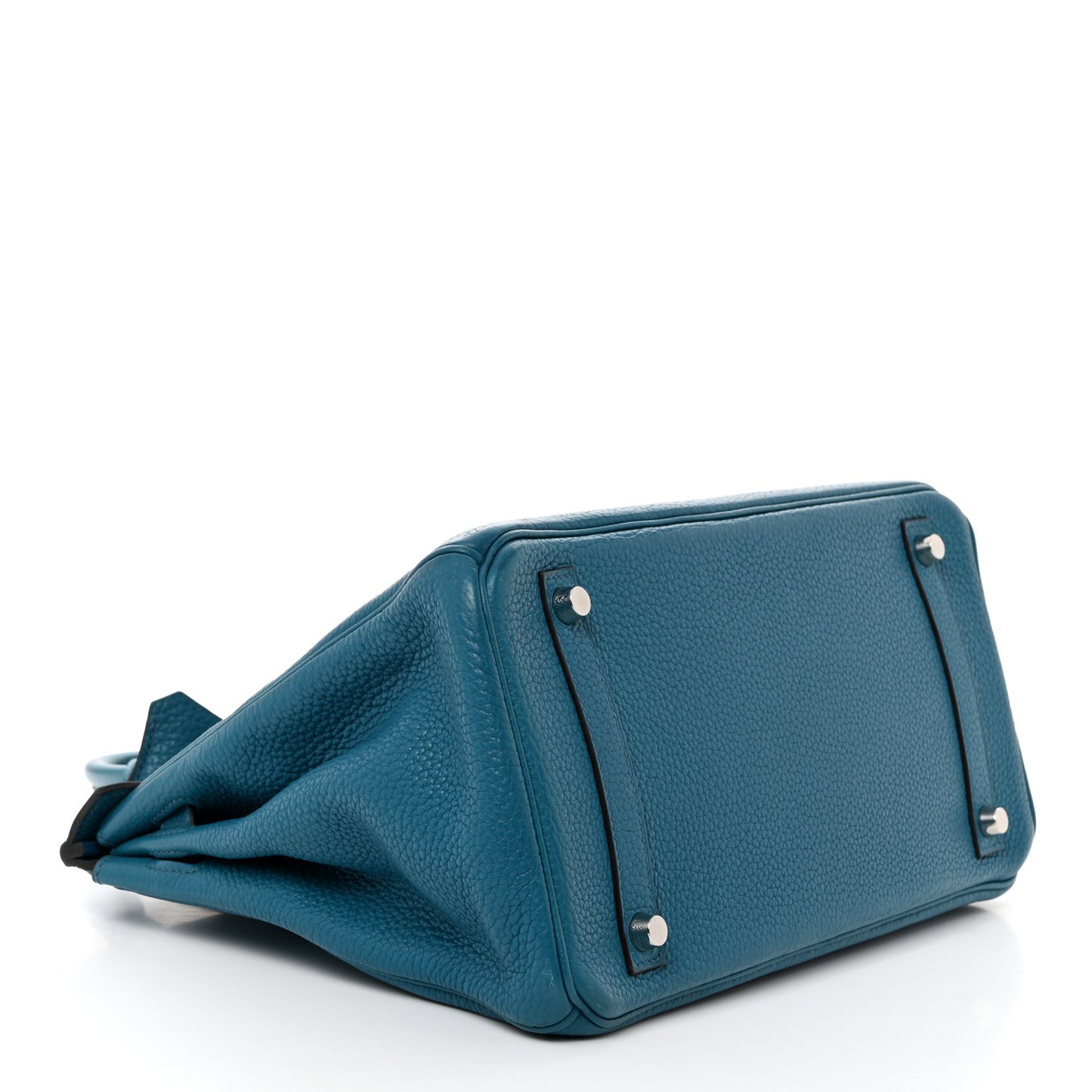 Taurillon Clemence Birkin 30 Bleu Izmir