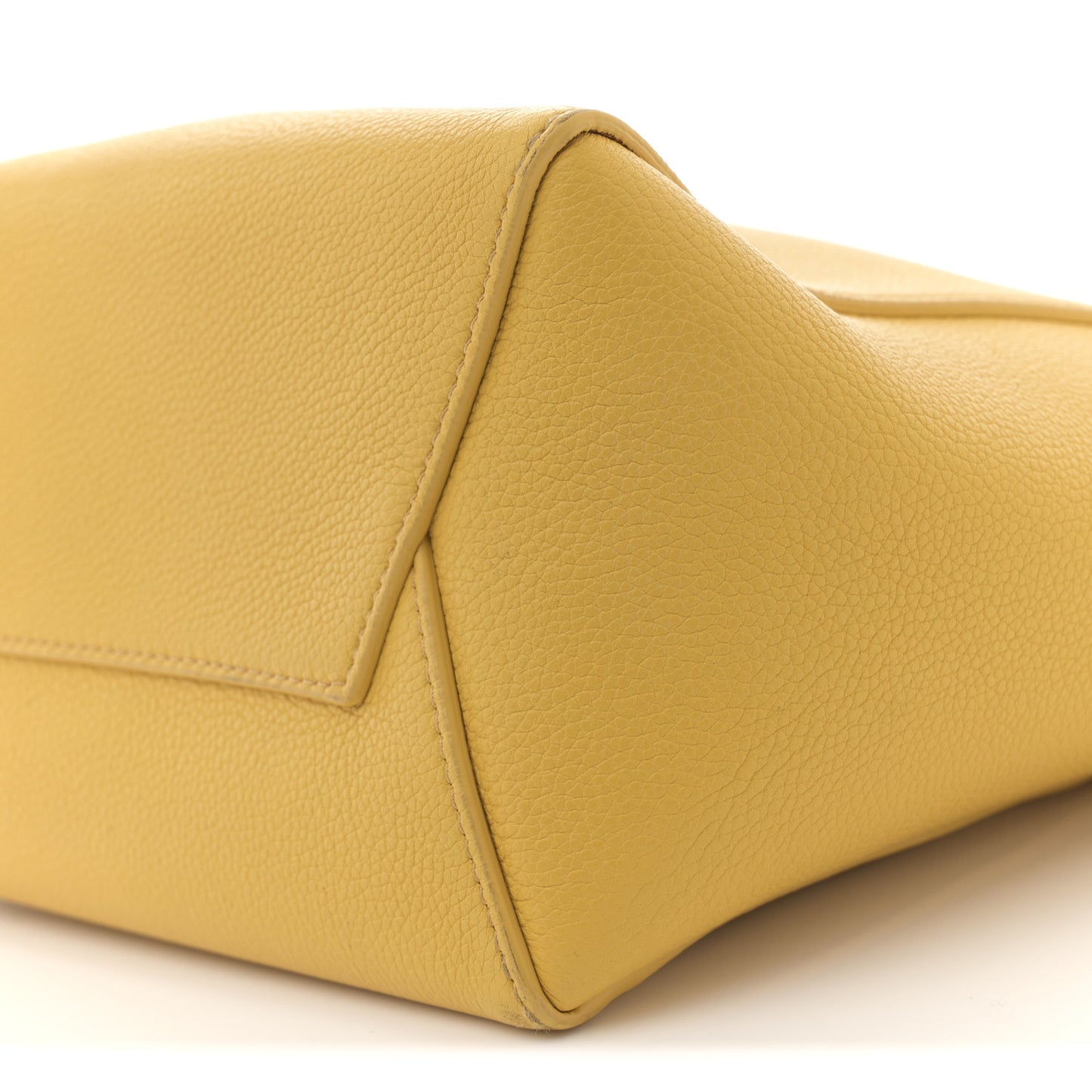 Soft Grained Calfskin Small Sangle Bucket Bag Ocre