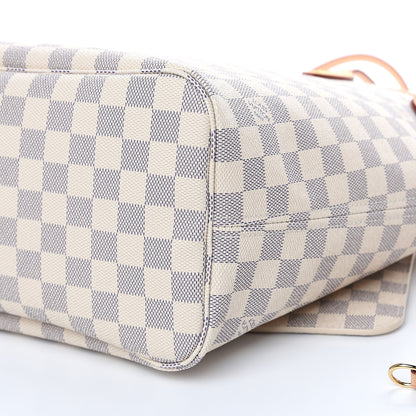 Louis Vuitton Damier Azur Neo Neverfull MM Rose Ballerine 10 of 11