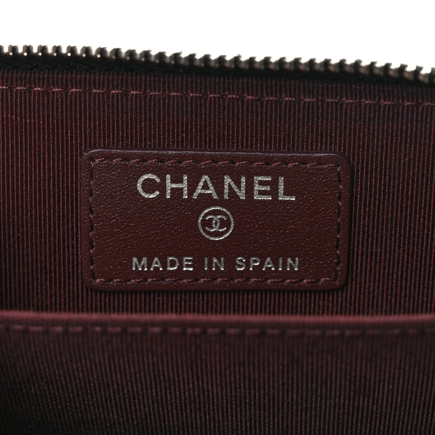 Caviar Quilted Zip Coin Purse Black