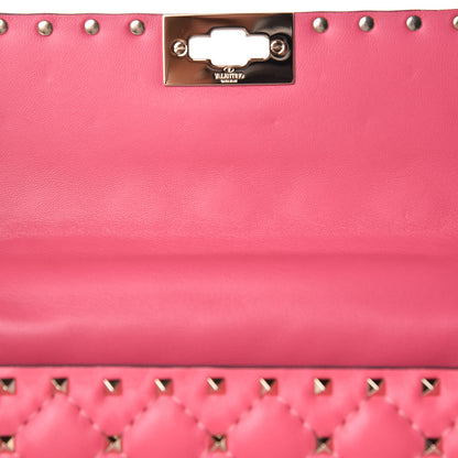Valentino Garavani Lambskin Medium Rockstud Spike Shoulder Bag Pink 11 of 14