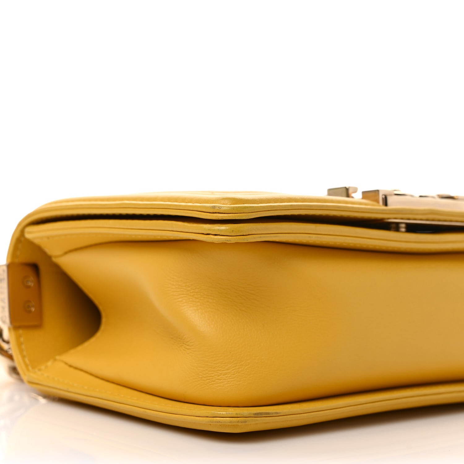Chanel Lambskin Quilted Small Boy Flap Yellow 8 of 12