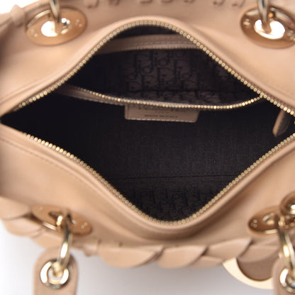 Christian Dior Lambskin Cannage Medium Lady Dior Beige 5 of 11