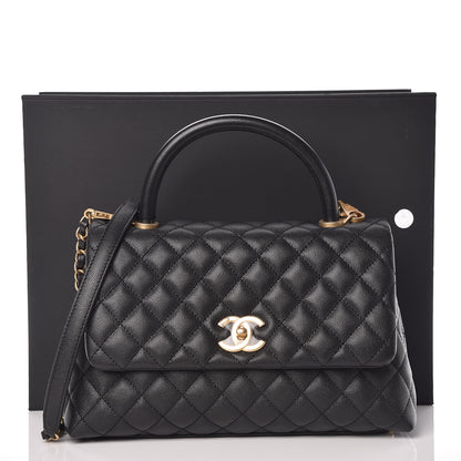 Chanel Caviar Quilted Small Coco Handle Flap Black 11 of 11