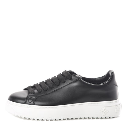 Louis Vuitton Calfskin Time Out Sneakers 37 Black 1 of 7