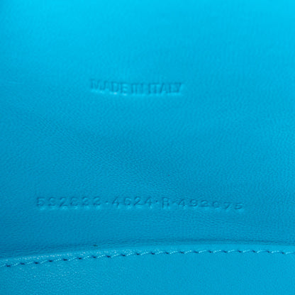 Balenciaga Shiny Calfskin Crocodile Embossed Hourglass Top Handle Bag XS Cyan 8 of 11