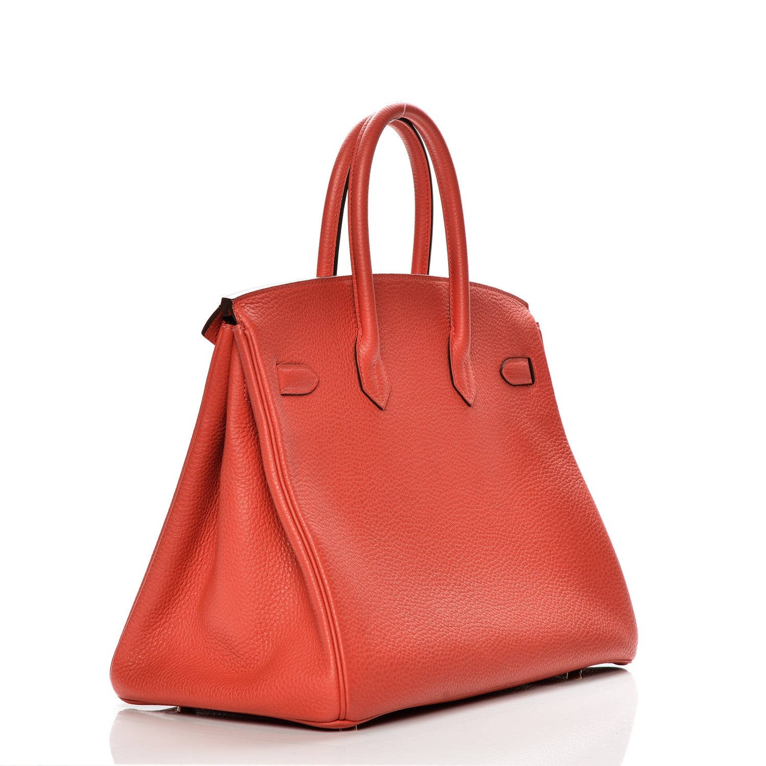 Hermes Taurillon Clemence Birkin 35 Rouge Pivoine 3 of 34