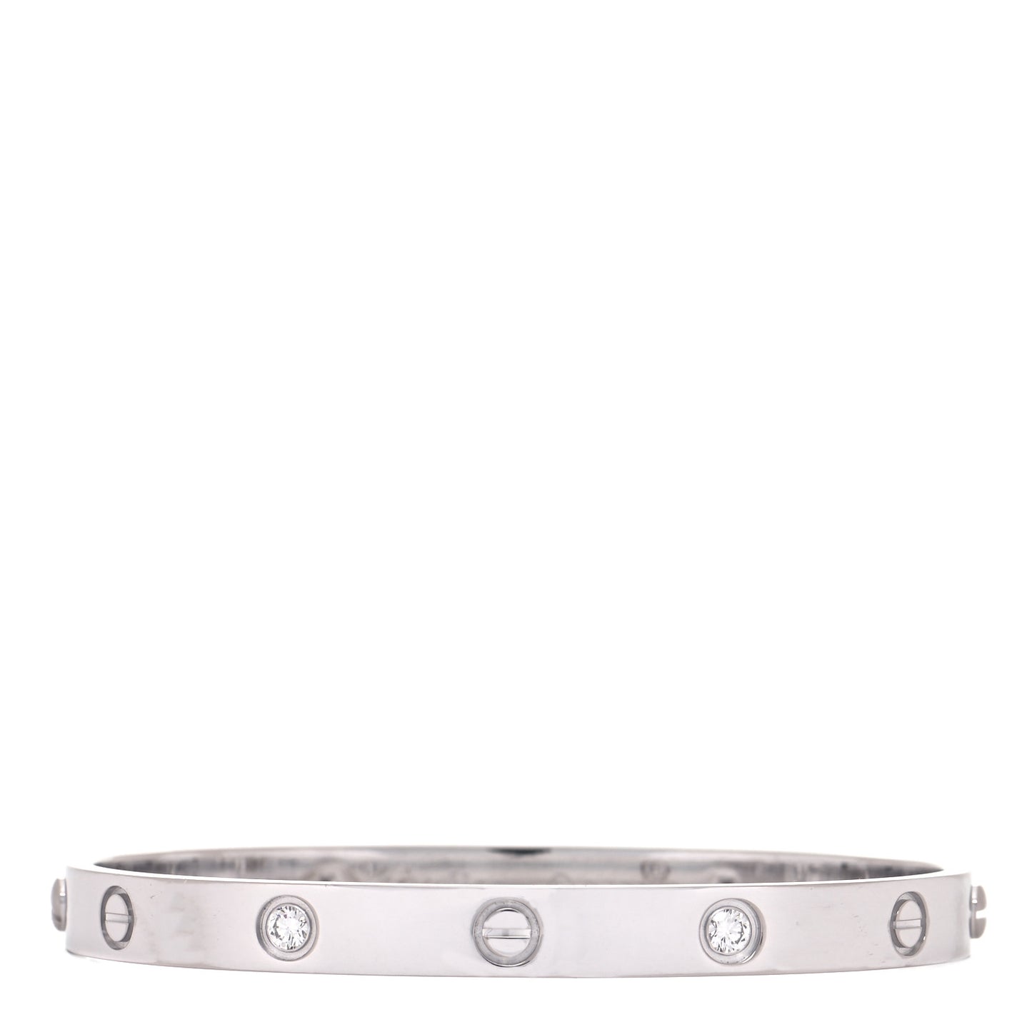 18K White Gold 4 Diamond LOVE Bracelet 18
