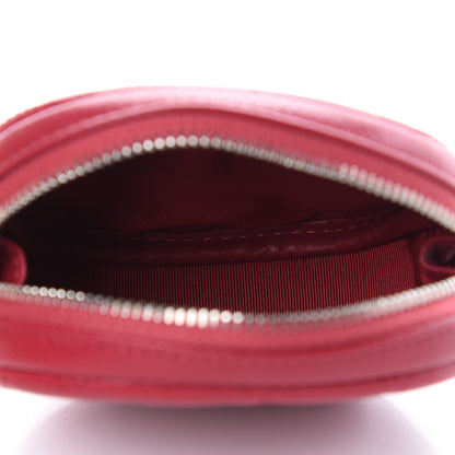 Chanel Caviar Quilted Zip Around Classic Coin Purse Dark Pink 6 of 9