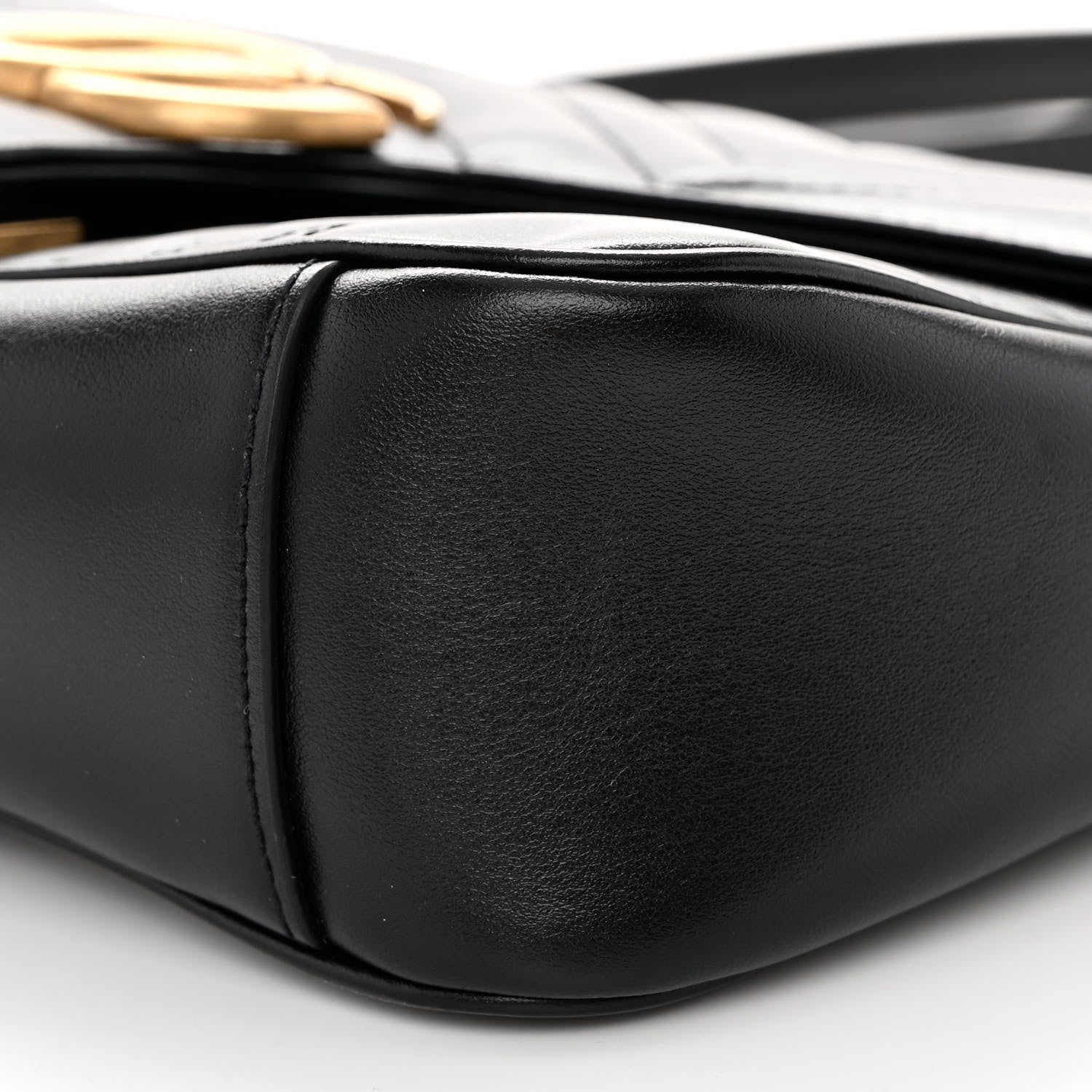 Gucci Calfskin Matelasse Small GG Marmont Shoulder Bag Black 9 of 9