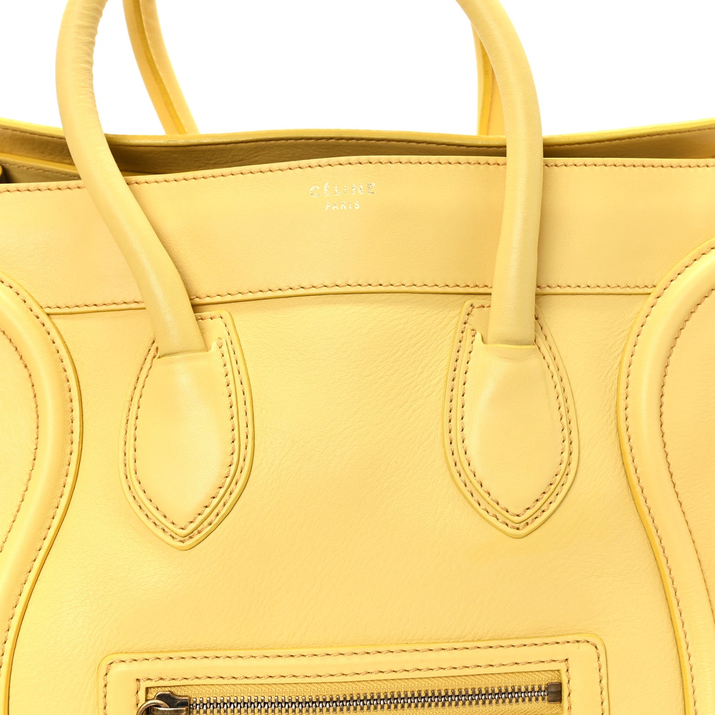 Smooth Calfskin Mini Luggage Citron