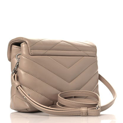 Saint Laurent Calfskin Y Quilted Monogram Toy Loulou Satchel Latte 2 of 9