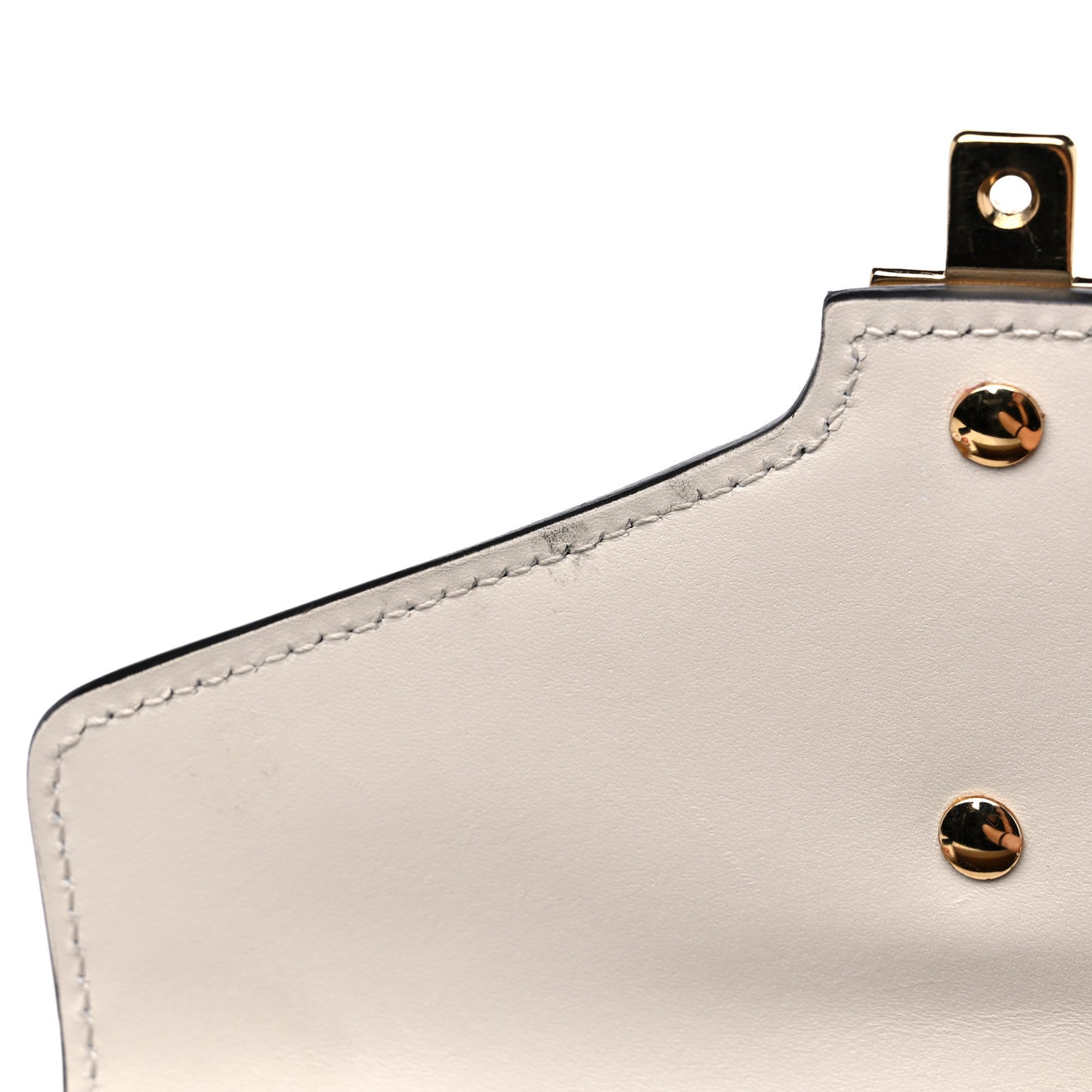 Calfskin Embroidered Mini Sylvie Top Handle Bag White