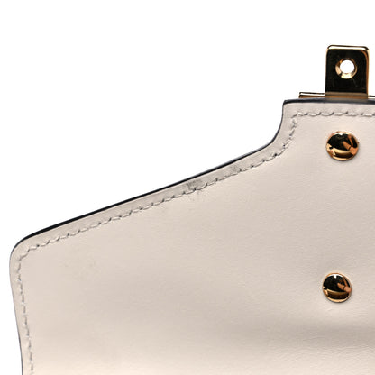 Gucci Calfskin Embroidered Mini Sylvie Top Handle Bag White 12 of 15