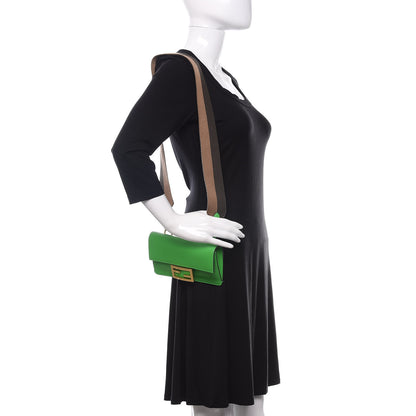 Fendi Vitello King Mini Flat Baguette Tomatillo 2 of 11