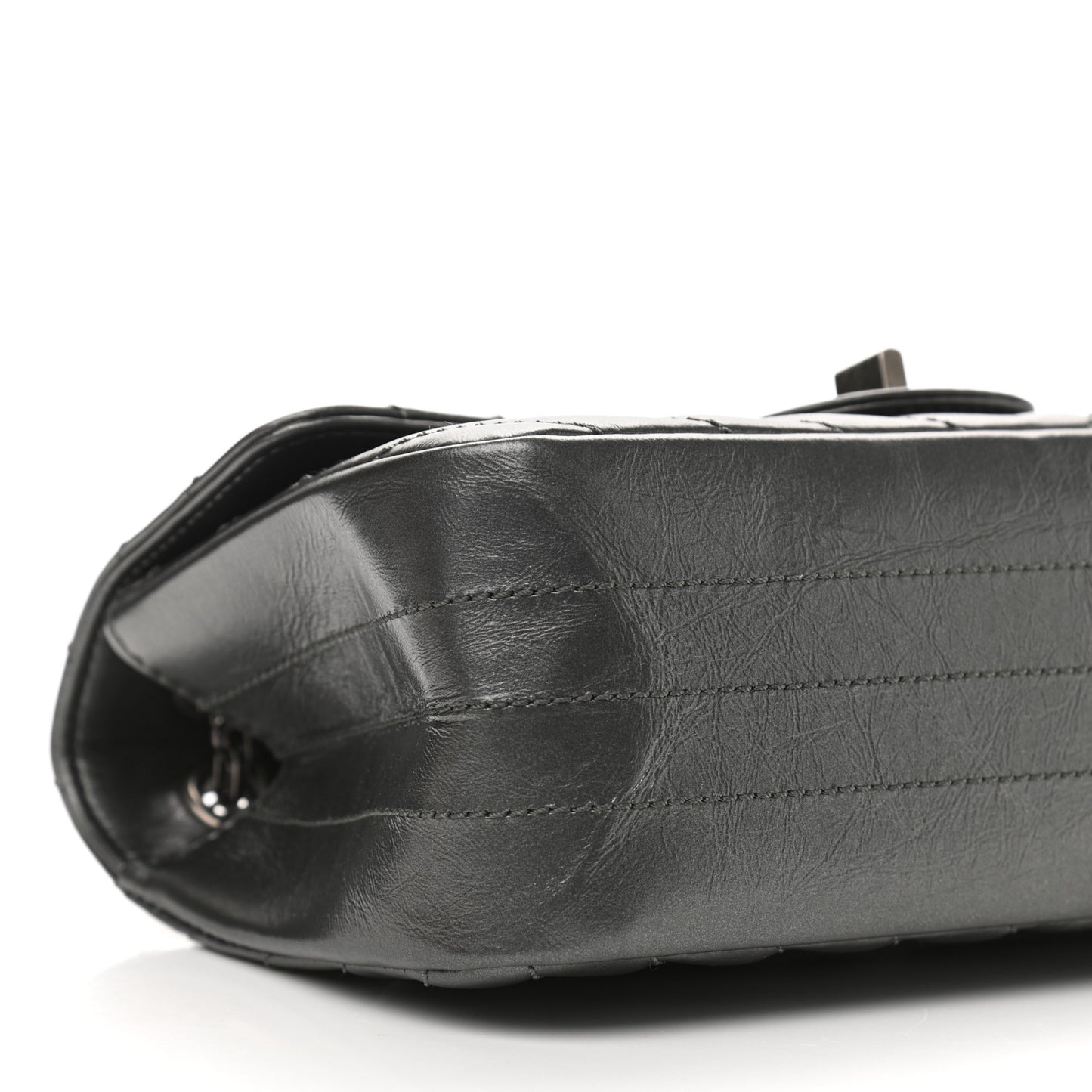 Aged Calfskin Chevron Quilted 2.55 Reissue Mini Flap Grey