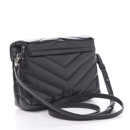 Saint Laurent Calfskin Y Quilted Monogram Toy Loulou Crossbody Bag Black 3 of 10