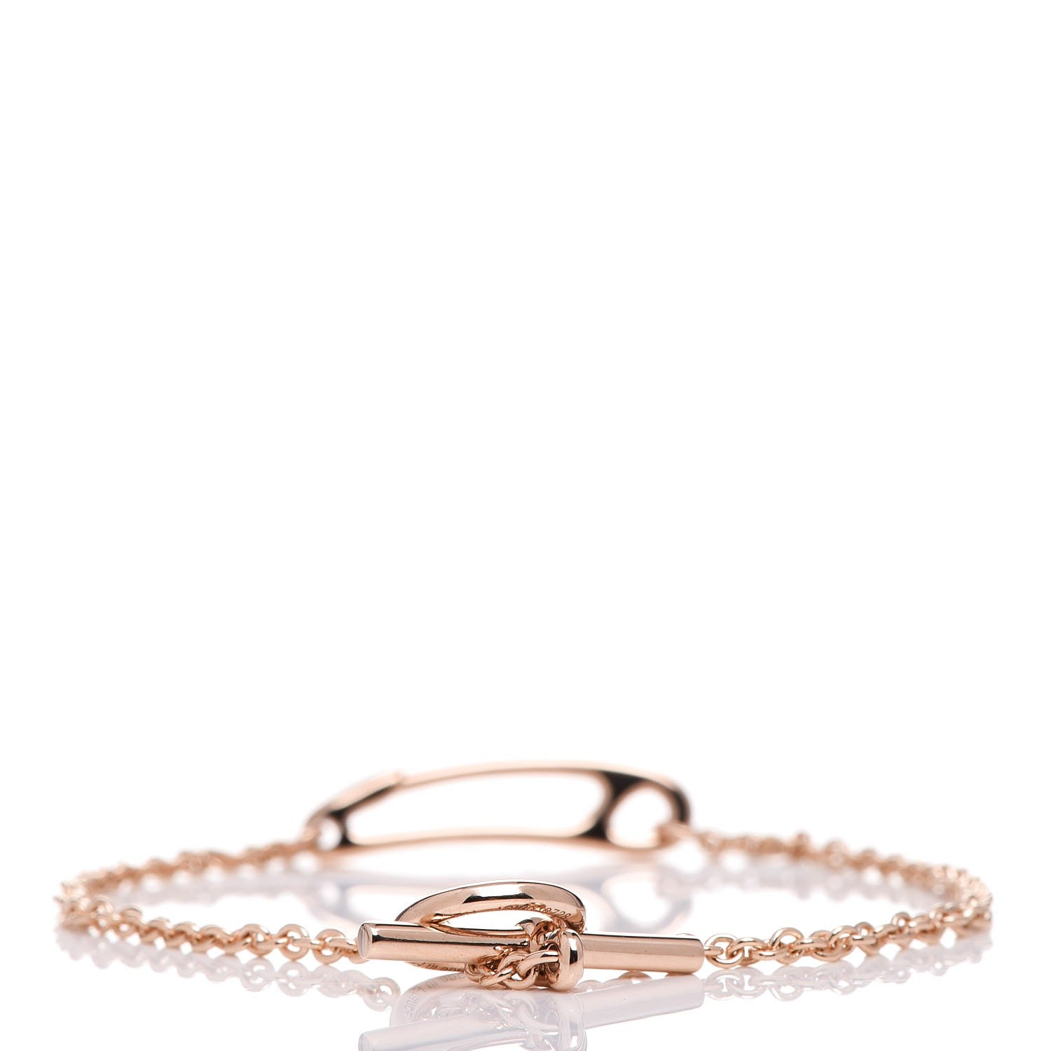 Hermes 18K Rose Gold Mini Chaine d'Ancre Punk Bracelet SH 3 of 5