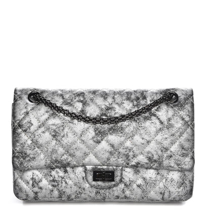 Chanel Metallic Caviar Quilted 2.55 Reissue 226 Flap Silver Black 1 of 12