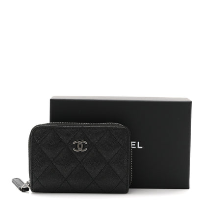 Chanel Iridescent Caviar Quilted Zip Coin Purse Black 8 of 8