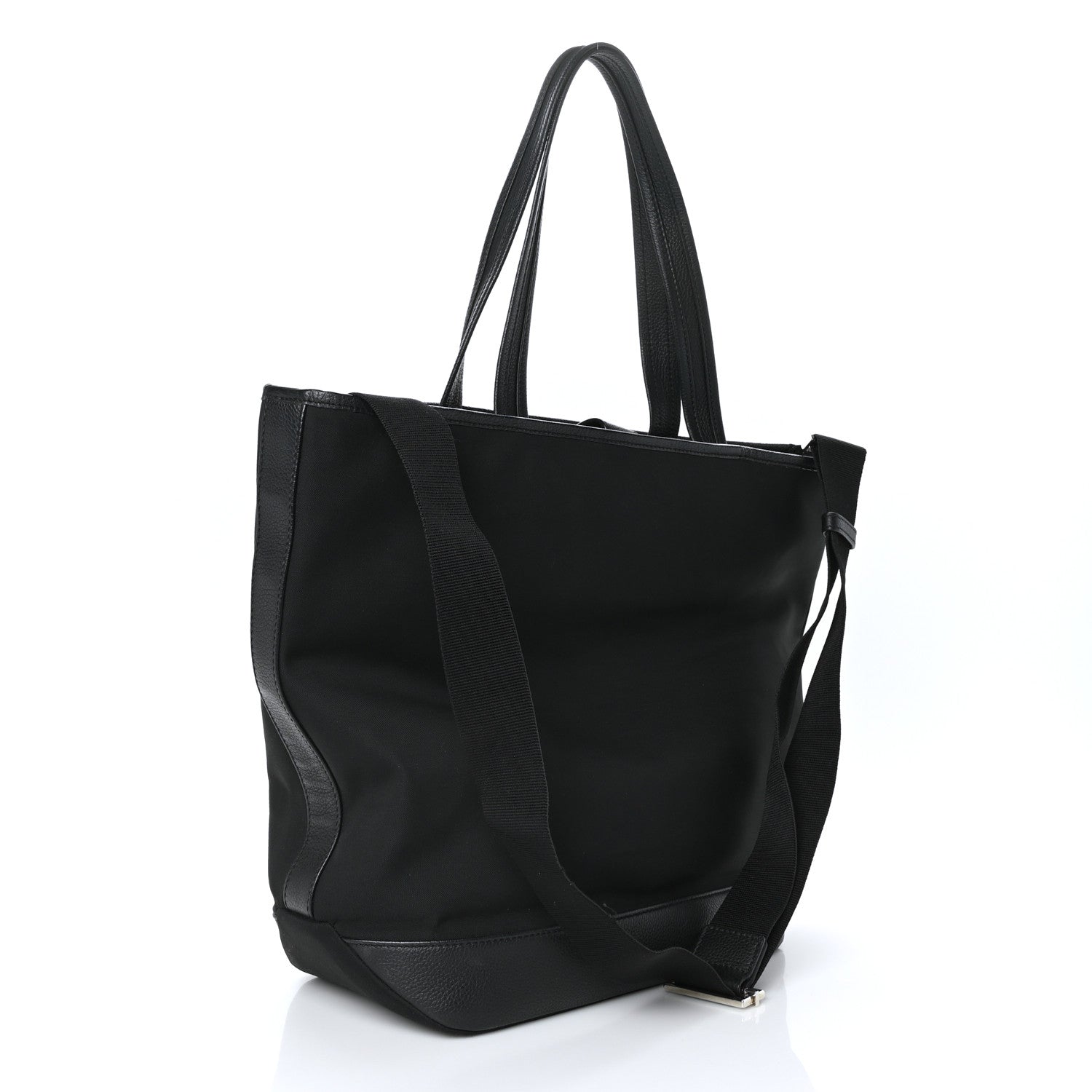 Christian Dior X KAWS Nylon Calfskin Logo Bee Tote Black 3 of 9