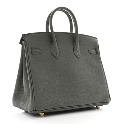 Hermes Togo Birkin 25 Vert Amande 3 of 11