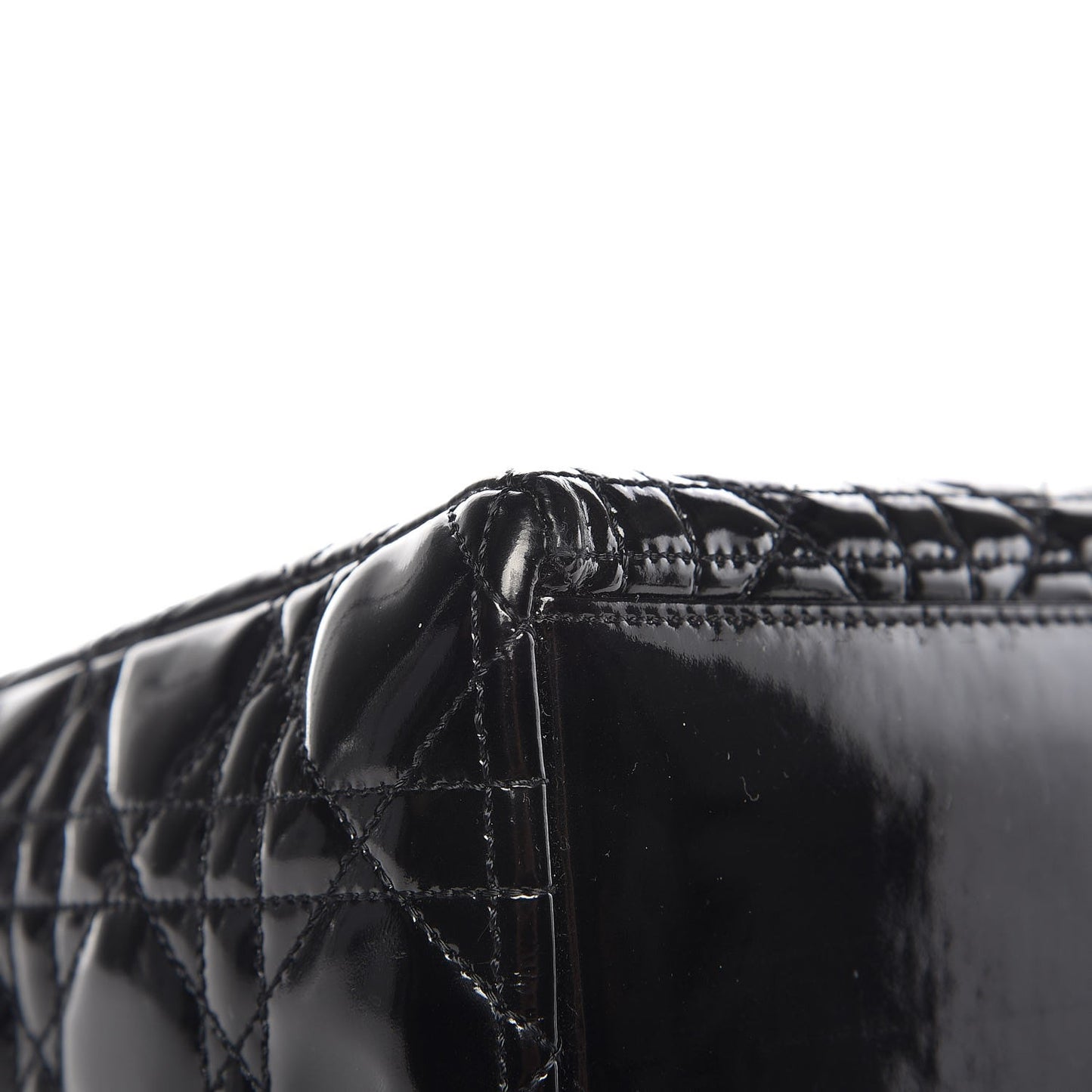 Patent Cannage Medium Lady Dior Black
