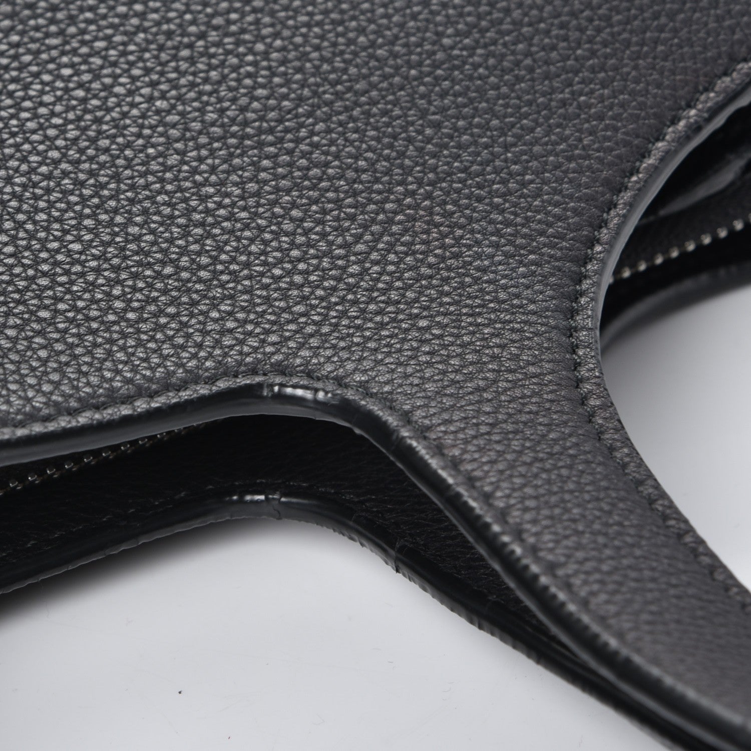 Celine Baby Grained Calfskin Tri-Fold Bag Black 9 of 9